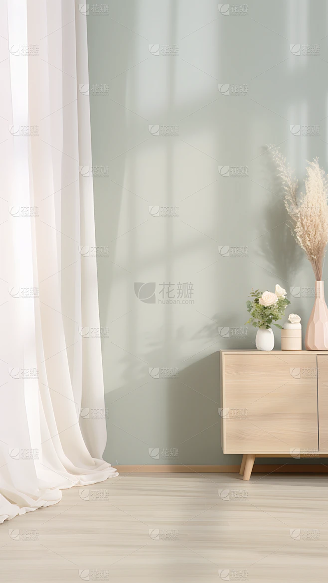 通用电商简约风清新配色家居房间室内场景图片素材-花瓣网