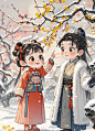 插画|梅花压枝头，香气扑鼻来！ - 小红书