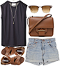 whattwowear:

Untitled #13 by veronika-m featuring a leather shoulder bag

