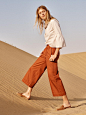Madewell Striped Bell-Sleeve Top, Langford Wide-Leg Crop Pants: Pintuck Edition and The Elinor Loafer Mule