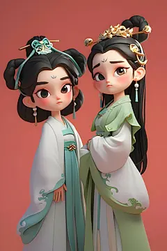 白蛇传青蛇白蛇模型元素