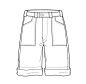 休闲短裤款式图-男装设计-服装设计