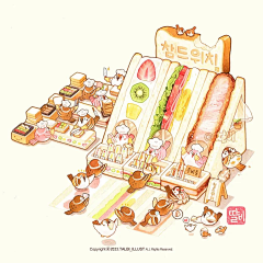 limi2022采集到手绘甜品 点心 饮料 食物