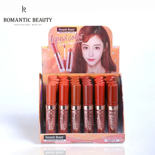 Romantic Beauty Lips Matte Liquid Makeup Waterproof Velvet Lip Gloss ...