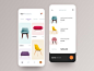 E-commerce App Interface store typography 2019 ux ui design interaction creative awsmd checkout minimal fashion layout product cart chairs furniture interface app ecommerce