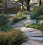 Outdoor Garden Wood Staircase in California by Bernard Trainor, Gardenista