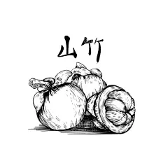 山竹  - 源文件下载【酷图网】水果简笔画,山竹手绘,山竹卡通,黑白线描,水果静物素描,水果素描,静物速写