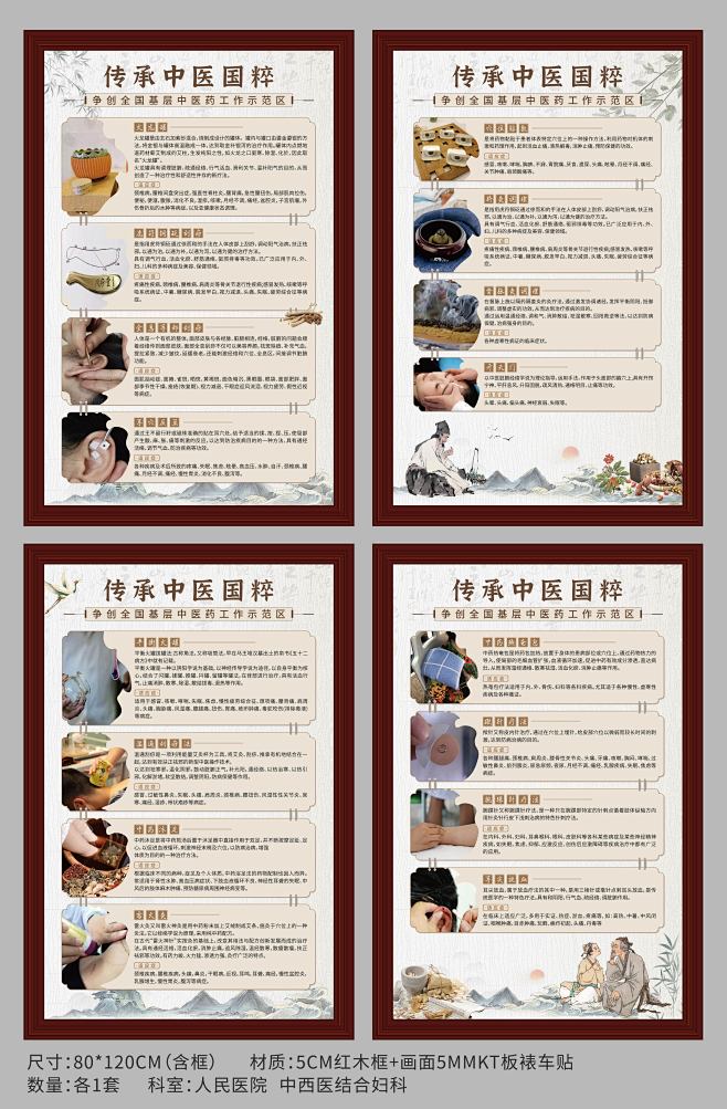 中医养生文化项目系列海报-源文件