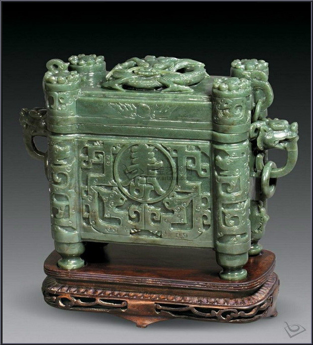 中国の碧玉 香炉 中国美術工芸品 天然碧玉彫 龍香炉 | 精緻な龍が彫られた玉製の