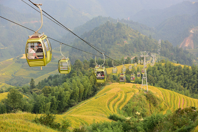 挂在天边的美景——龙脊梯田_风景_POC...