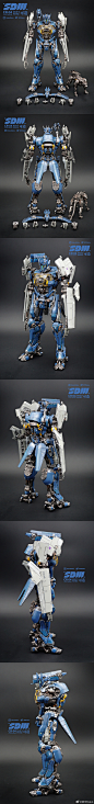 CR-04“SDW”声波，造型TFP混G1风，人设偏TFP，阴沉话不多的狂派大管家。全ABS，27cm高，样品。
（作者：@拿可Nako）