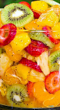 Best Ever Tropical Fruit Salad Recipe ~ The Dressing is Truly Magical. The Combination of Citrus Juices with Honey are added with a Touch of Nuttiness and Zestiness to Kick it up a Notch.