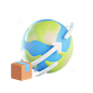 World Wide Distribution 3D Illustration