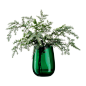 Buy LSA International Forest Vase - Pine - 23cm | Amara : Bring the colours of the wilderness into your home with this Forest vase from LSA International. Crafted from mouth-blown glass, the beautiful bold green shade has been achieved by encasing coloure