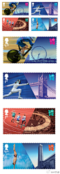 2012年伦敦奥运会邮票 体育与建筑的完美结合