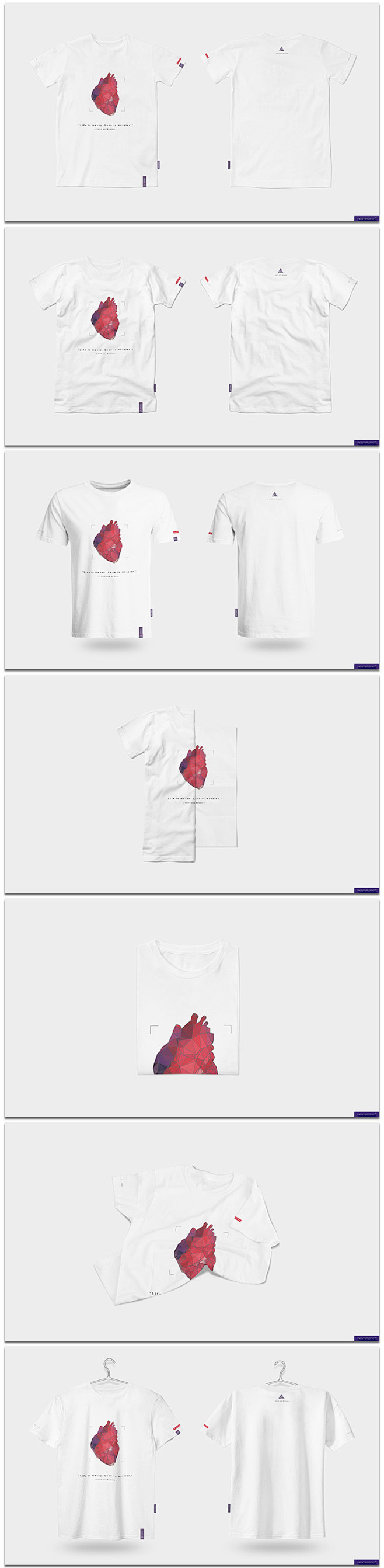 白色短袖无领T恤服饰文化衫衣服VI应用展...