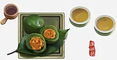 清明青团食物插画高清素材 清明节 清明青团 清明食品 青团 食物 饮品 免抠png 设计图片 免费下载