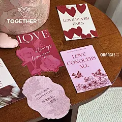 【2025七夕】苁丛 原创 爱心玫瑰复古喜鹊祝福卡片 花束装饰贺卡-淘宝网