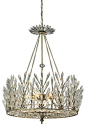 Viva Natura 6-Light Chandelier, Aged Silver contemporary-chandeliers