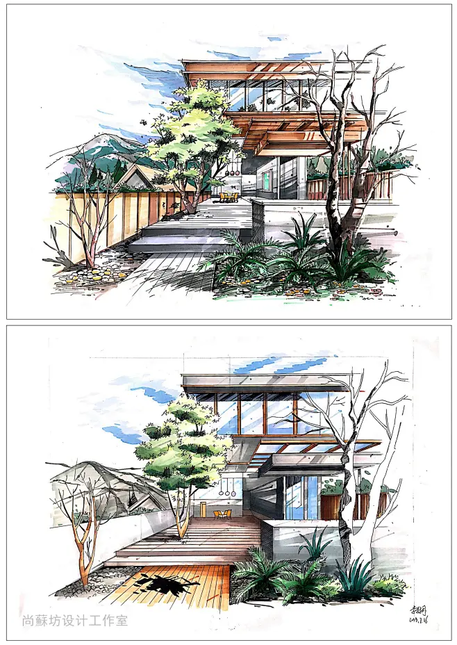 手绘培训，手绘插画，夜景手绘，景观手绘，建筑手绘，景观效果图，建筑效果图，设计手绘，马克笔上色，手绘透视，考研手绘图，手绘设计图图片_商显场景 ...