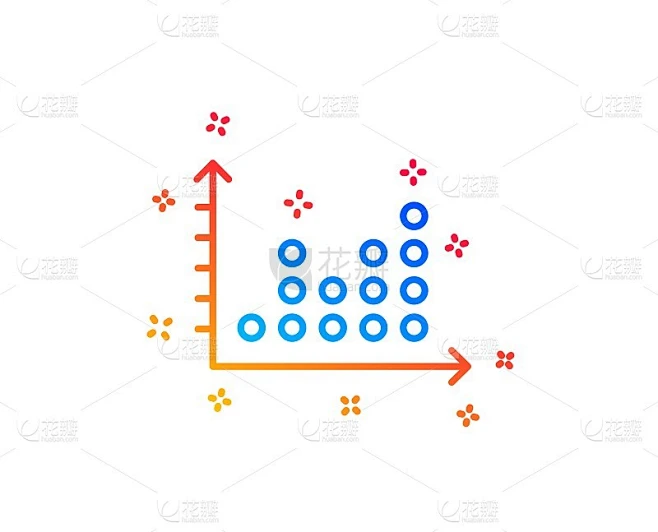 Dot plot graph line icon. Presentation chart sign.图片_其他图片图片素材-花瓣网