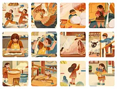 北京童谣《过了腊八就是年》系列插画创作_JOYIN__插画师作品_涂鸦王国gracg.com