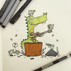 蠢萌小动物手绘插画
（by：Leire Martin） ​ ​​​​