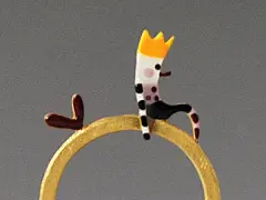 代购 希腊设计师Myrto 纯银925镀金戒指 王子插画童话表白 爱情绕着走 原创 新款 2013 正品