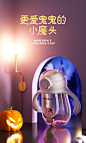 小袋鼠巴布儿童水杯PPSU鸭嘴吸管两用婴儿学饮大宝宝奶瓶喝水喝奶-tmall.com天猫