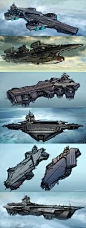 Helicarrier designs, by Steve Jung || The Avengers || 736px × 1,947px || #conceptart