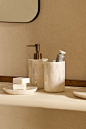 Image 1 of MOTHER-OF PEARL-EFFECT BATHROOM ACCESSORY SET from Zara