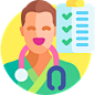 Nurse free icon 护士医生 人物头像 订单 记录 处方 检查确认