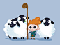 Boy and Sheep red hair character design character illustration scottish highlands kilt scotland shepherd sheep kid boy