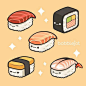 可爱的涂鸦和艺术adorable and simple to draw kawaii sushi doodles!