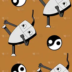 鼠标,四方连续纹样,白色,包装纸,式样,可爱的,概念,性格,重复