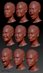 Naomi, Mark Florquin : Naomi's Morphing Headscans. Not visible here, but they are part of a fully rigged basemesh. So after posing, I can blend in a suitable emotion. Have more headscans to process before I'm able to show results though... Stay tuned!