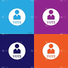 pollder图标。选举元素图标。优质的平面设计。标志，轮廓符号收集图标为网站，网页设计，移动应用程