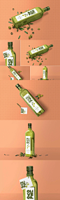 高品质的时尚高端橄榄油包装设计VI样机展示模型mockups