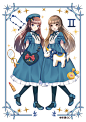 十二星座系类——双子座_奶盖__插画师作品_涂鸦王国gracg.com