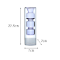北欧现代创意糖果色双层玻璃花瓶售楼处摆件透明水培花器家居饰品-淘宝网