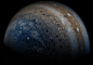 NASA表示，“朱诺”号在距离木星大约29100英里（约46831公里）处拍摄了这张照片。 木星大气的主要成分是氢气和氦气。这里看到的椭圆形白点是巨大的风暴，是木星上著名的“珍珠项链”的一部分。
公民科学家Gerald Eichstädt 和Seán Doran对这张照片进行了处理。朱诺”号在5月19日拍摄了原始图像，NASA在星期五的一篇文章中发布了这一增强版本。
“朱诺号”探测器于2011年8月发射升空，并于2016年进入环绕木星的轨道，其探测任务将于2018年2月20日结束。