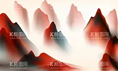 山水画广告设计AI  - 源文件下载【酷图网】古风山水画,山峰,水墨山水,国风插画,山水插画,风景插画,设计,广告设计,其他,AI