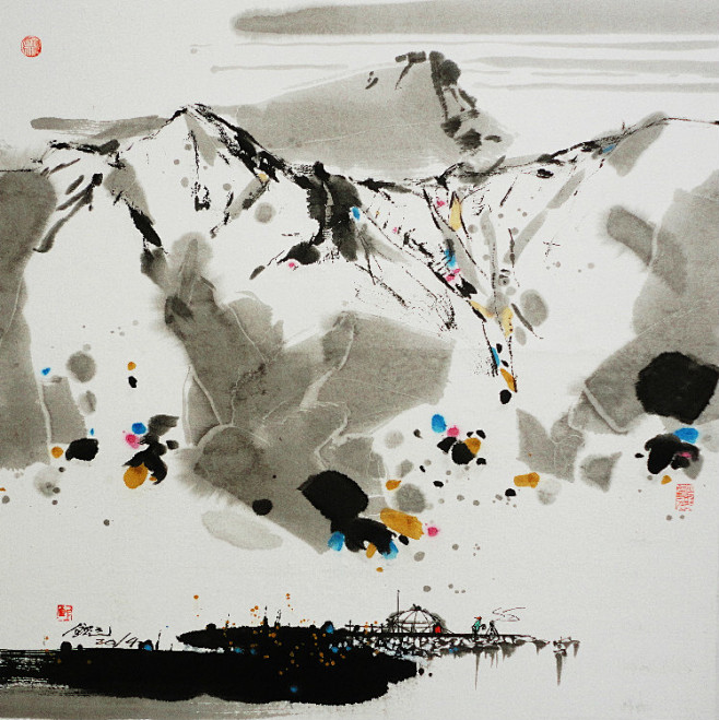 汪钰元彩墨中国画艺术作品