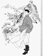 48张中国古代历代帝王白描线稿图 皇帝绘画素材图片_www.youyix.com