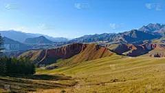 中国青海卓尔山祁连山风景区美丽的自然景观。