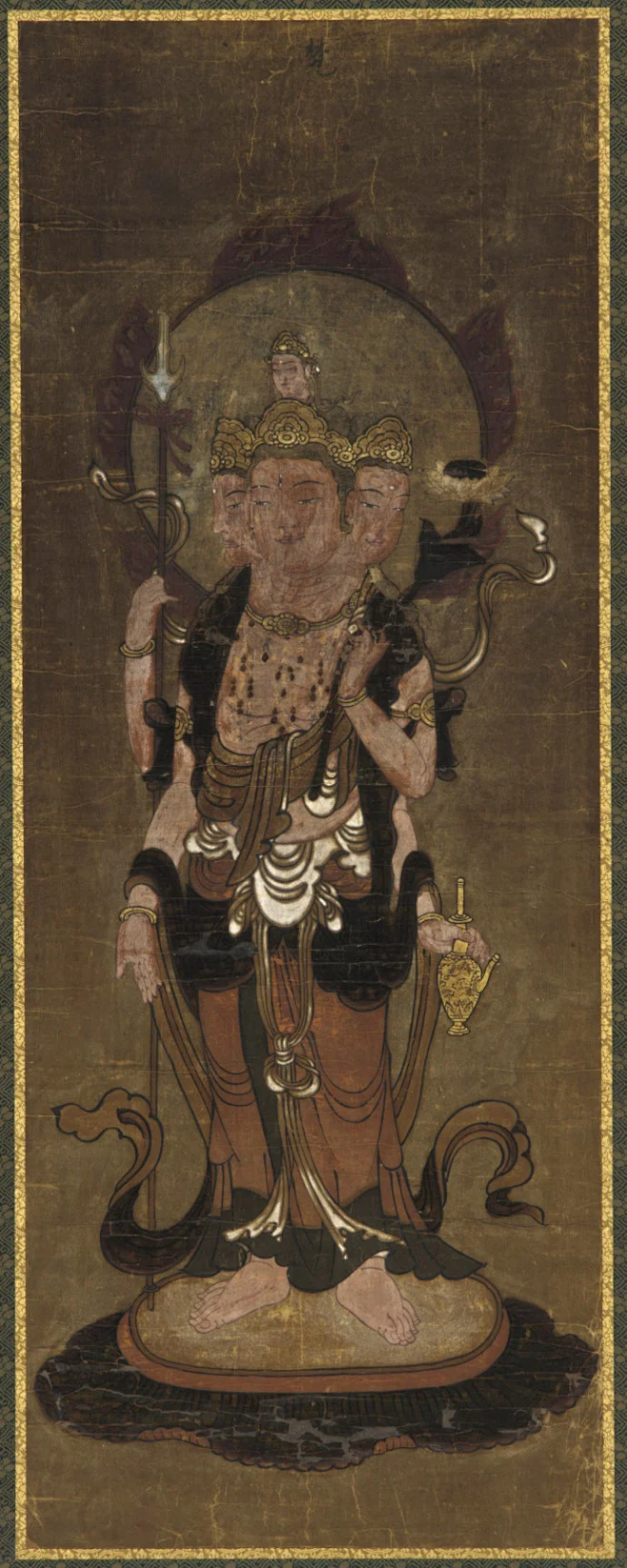 【东密佛画】史密森尼博物馆藏真言宗护法神：十二天象图（完整版）赏析-花瓣网