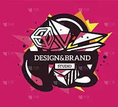 矢量插图多彩的黄色和白色抽象