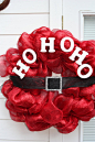 HO HO HO Santa Wreath #christmas