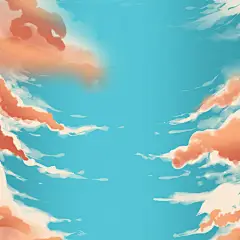插画手绘国潮中国风传统祥云 云朵 元素背景