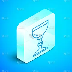 葡萄酒杯,分离着色,犹太教,图标,线条,饮料,传统,杯,东正教,直的